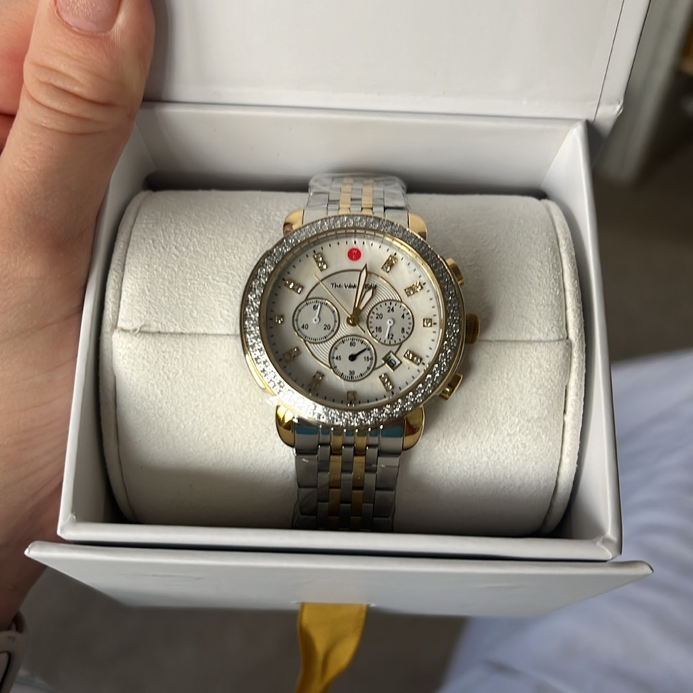 NWOT- The Watch Edit Gold and Silver w/ Pavé Bezel